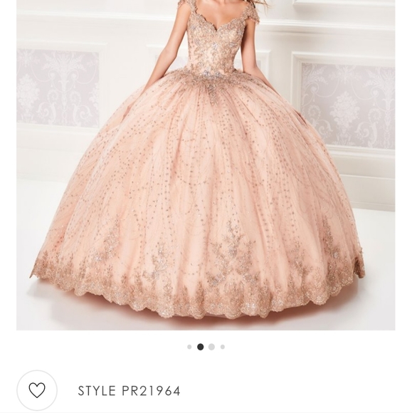 Pageant/ Quinceañera Dress.          Ariana Vara, Rose Gold, size 6 - Picture 6 of 13